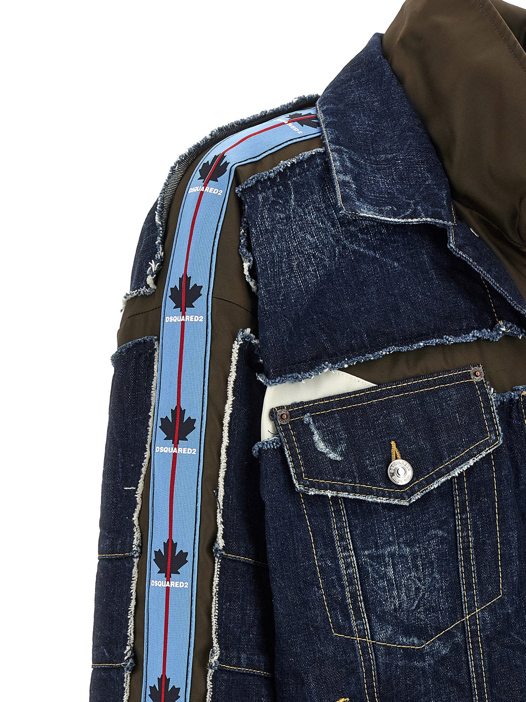 Dsquared2 Multilayer Denim Jacket Puffer Jackets - Blu | f6c509f7886dd156441d12853a5a7b4f28d162aa