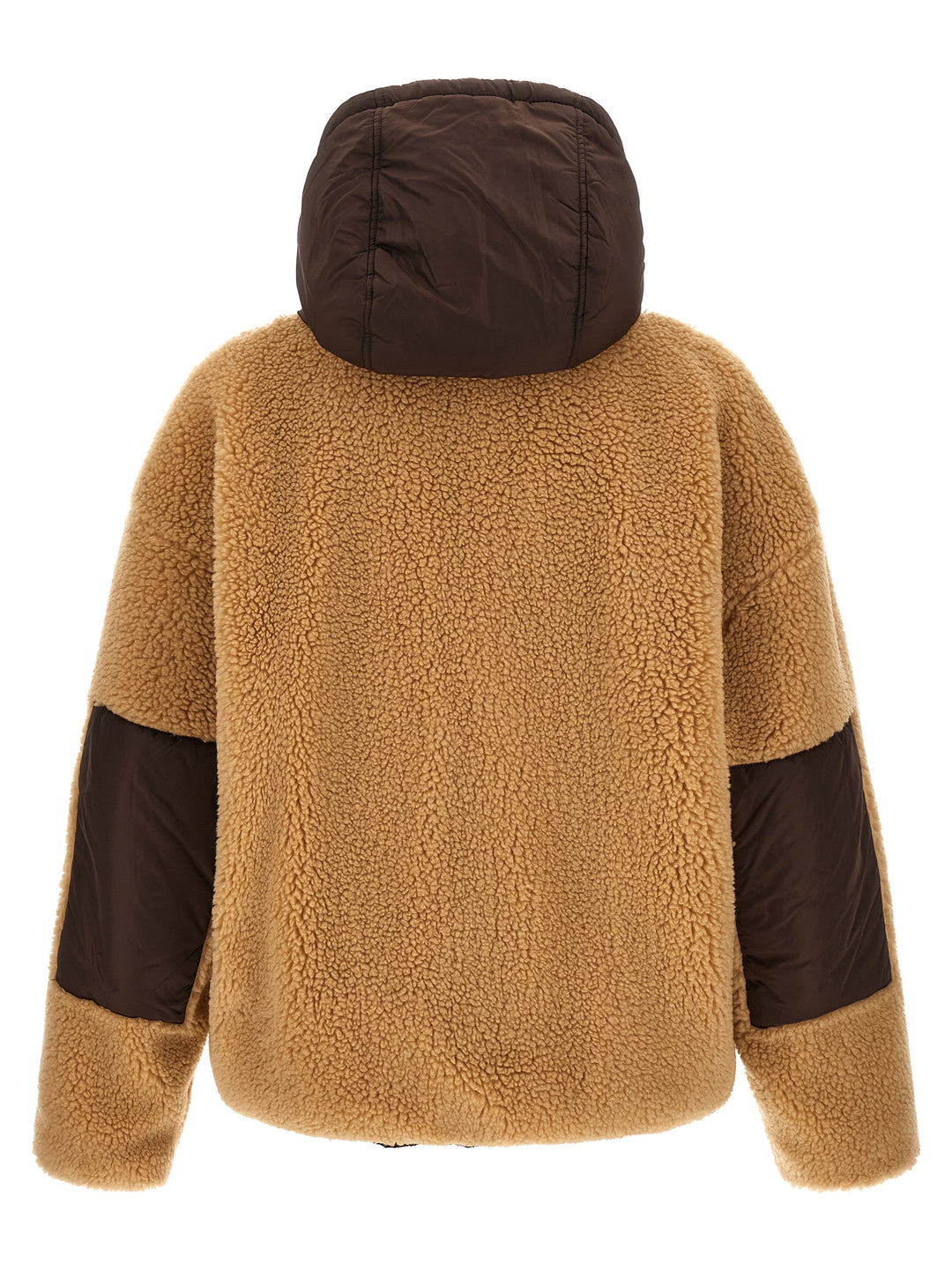 Dsquared2 Teddy Reversible Jacket With Logo Patch Puffer Jackets - Marrone | abde96b0f5d88393ef736ecc9817c6aaf7bebcff