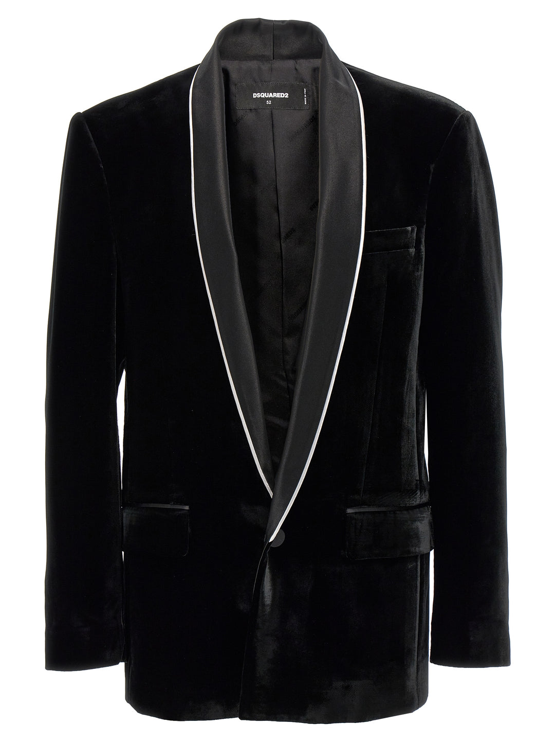 Dsquared2 Velvet Sexy Palm Beach Blazer - Nero | eac910942e864f8f1318c36d15ff262c5622a1a7