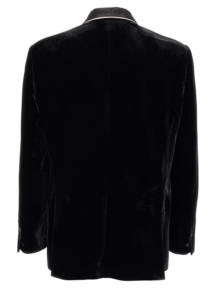 Dsquared2 Velvet Sexy Palm Beach Blazer - Nero | 49390ed0a2ec923beb0174622e9d0259688acde9