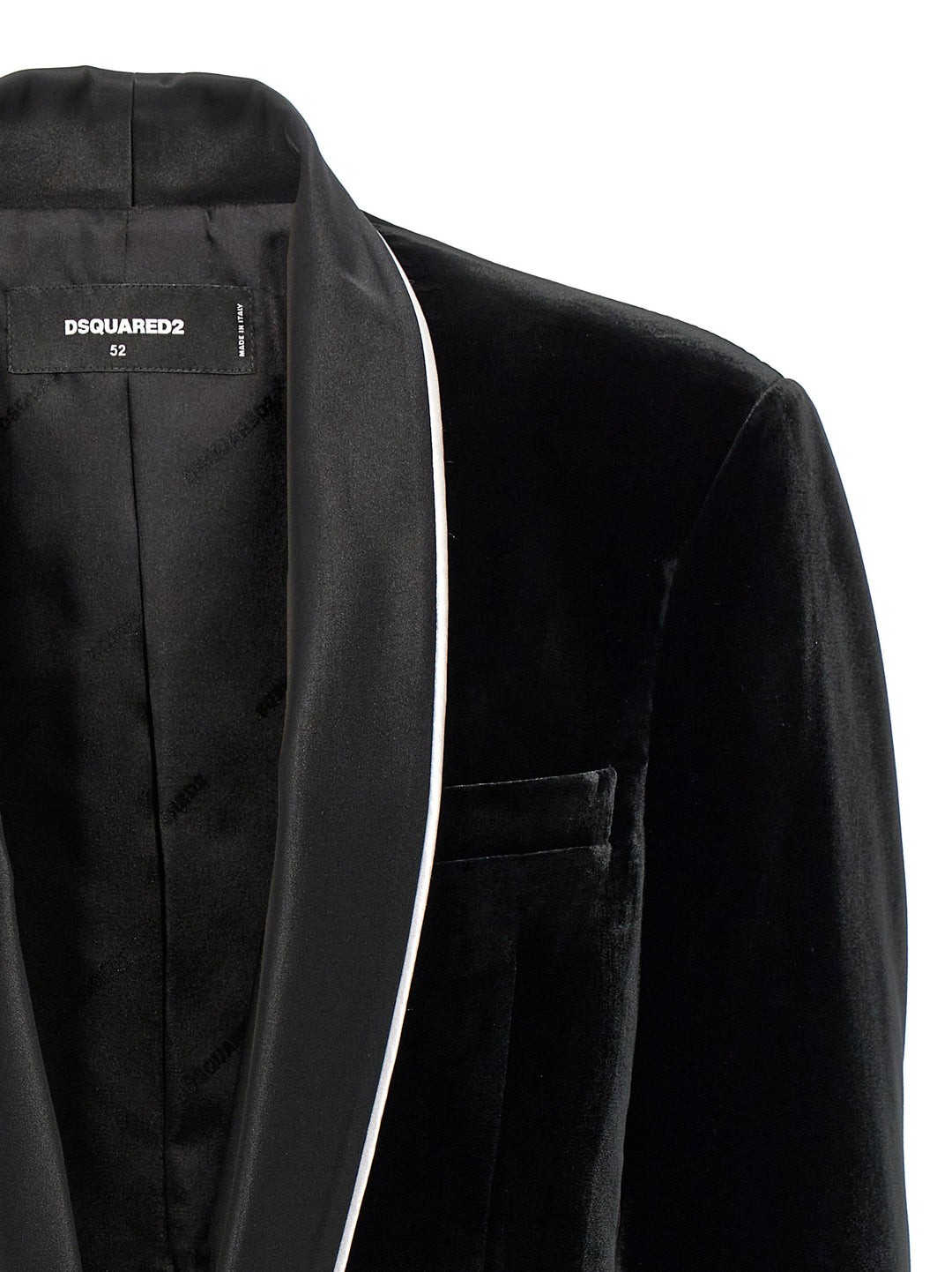 Dsquared2 Velvet Sexy Palm Beach Blazer - Nero | 3dd2ae8e0f11e63ca4737d4c3eddbdb890215ab7