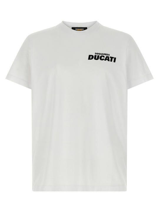 Capsule Dsquared2 X Ducati T Shirt Bianco/Nero