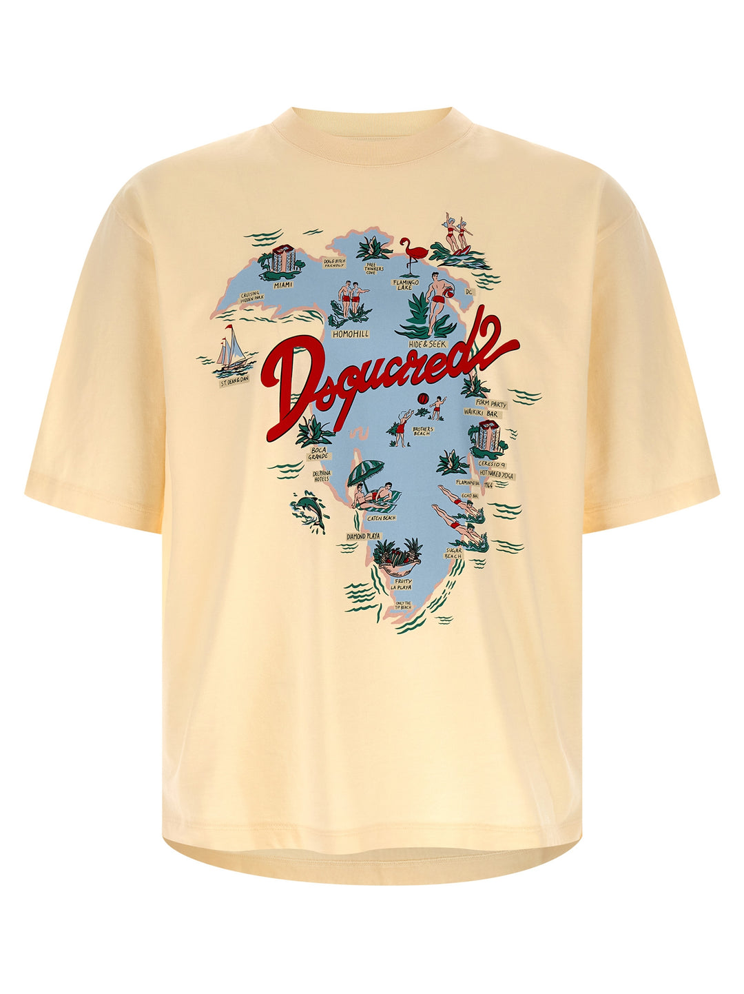 Dsquared2 Printed T shirt - Beige | 508073bede00fa84aa63fd094f7144ed09a0672d