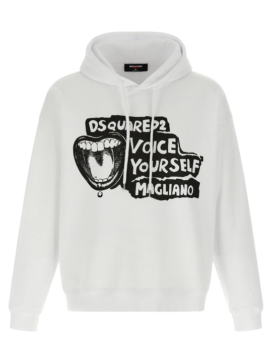 Magliano X Dsquared2 Capsule Hoodie Felpe Bianco/Nero