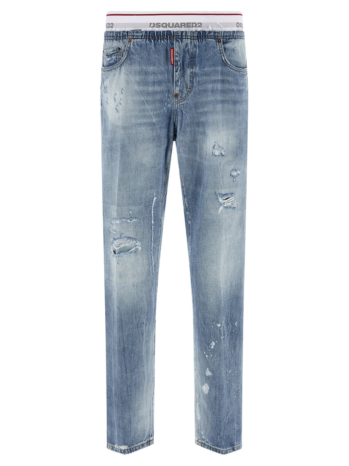 Dsquared2 Denim Jogger Jeans - Blu | 57b77484c98919f276a20df827a6764a8308e8a2