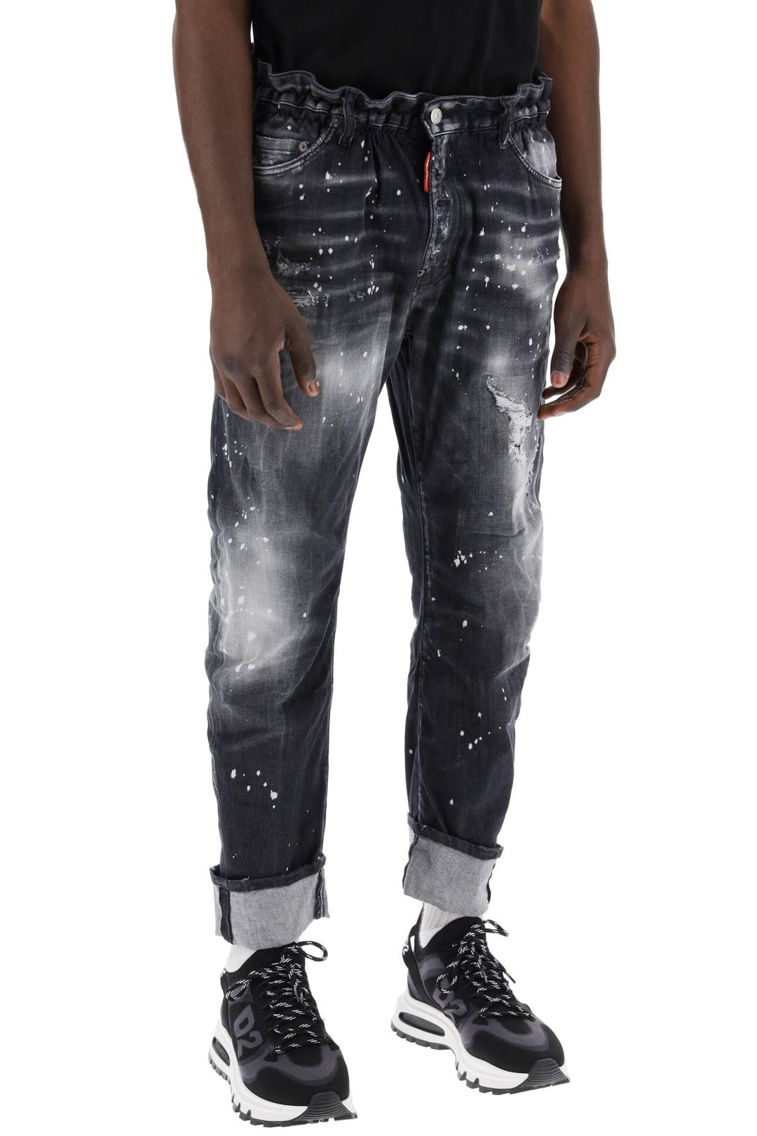 Jeans Big Brother In Black Ripped Wash
