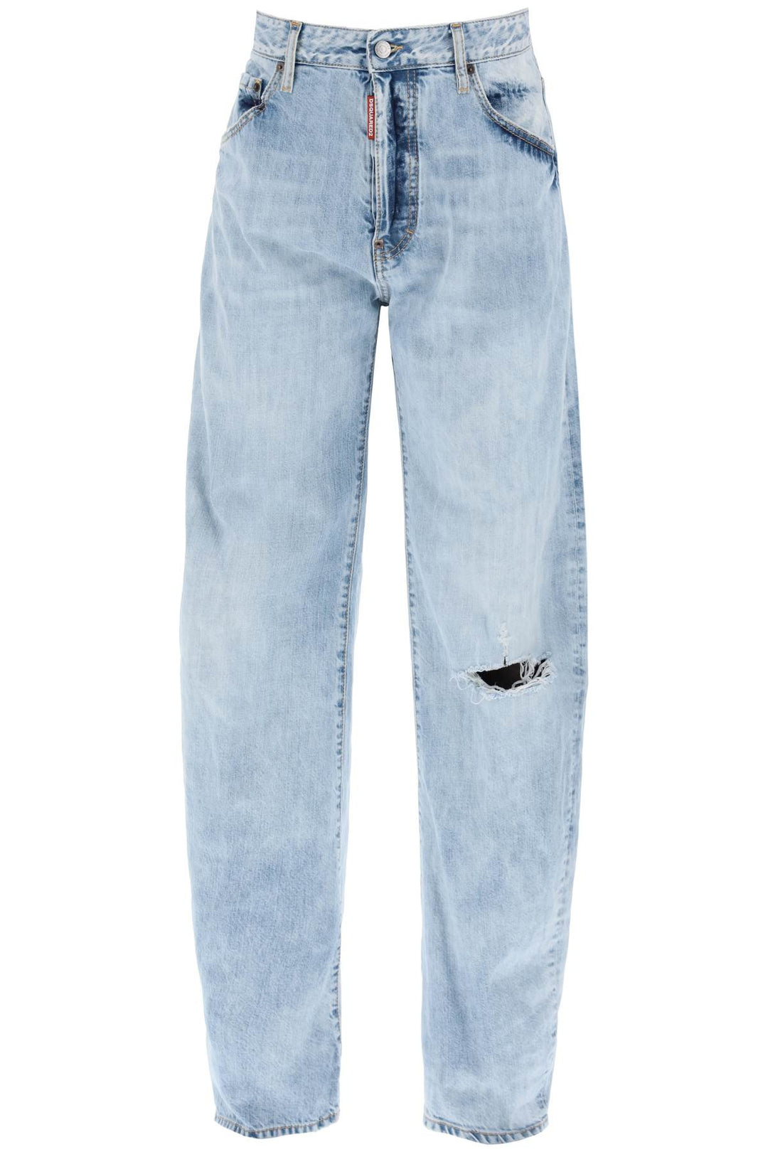 Jeans Oversize Con Dettaglio Destroyed