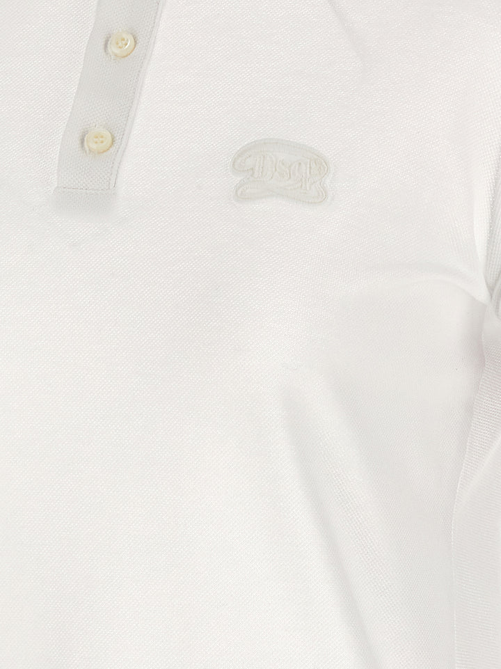 Dsquared2 Maxi Cut Out Polo Dress Abiti - Bianco | 513e33e54f1f18acab6d39ba58c48e59fd6d738b