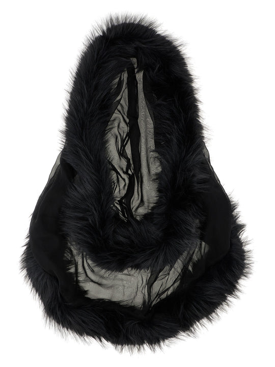 Hooded Collar Sciarpe Nero