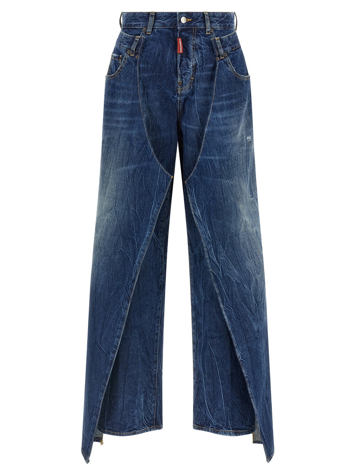 Dsquared2 Double Wrap Jeans - Blu | 1783e0ae2fae45e6c30d1d4764c07ad35f55d920