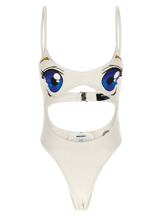 Bettter X Dsquared2 Bodysuit Top Bianco