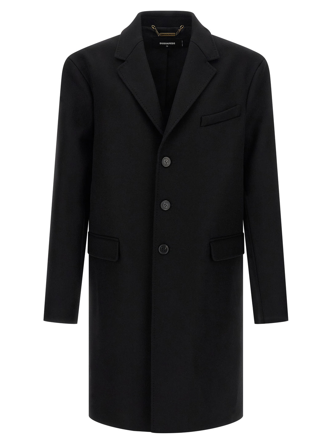 Dsquared2 Wool Coat Trench e Impermeabili - Nero | 08dbe994f48602f63faf0605642db9120b9a8c95