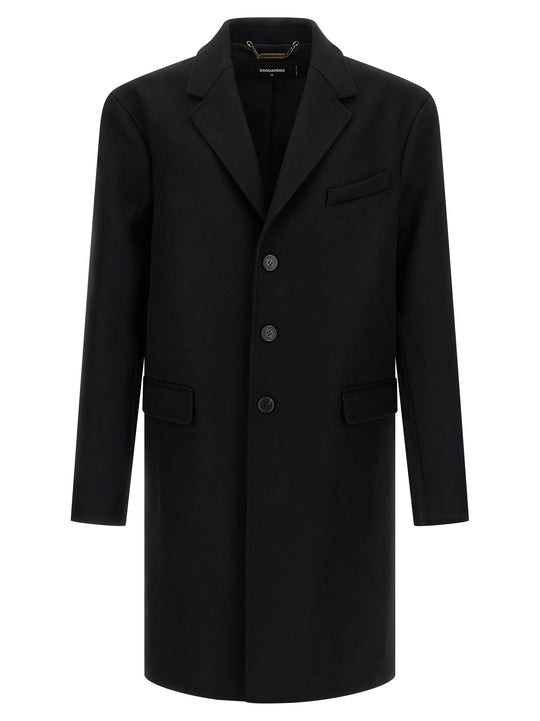 Wool Coat Trench E Impermeabili Nero