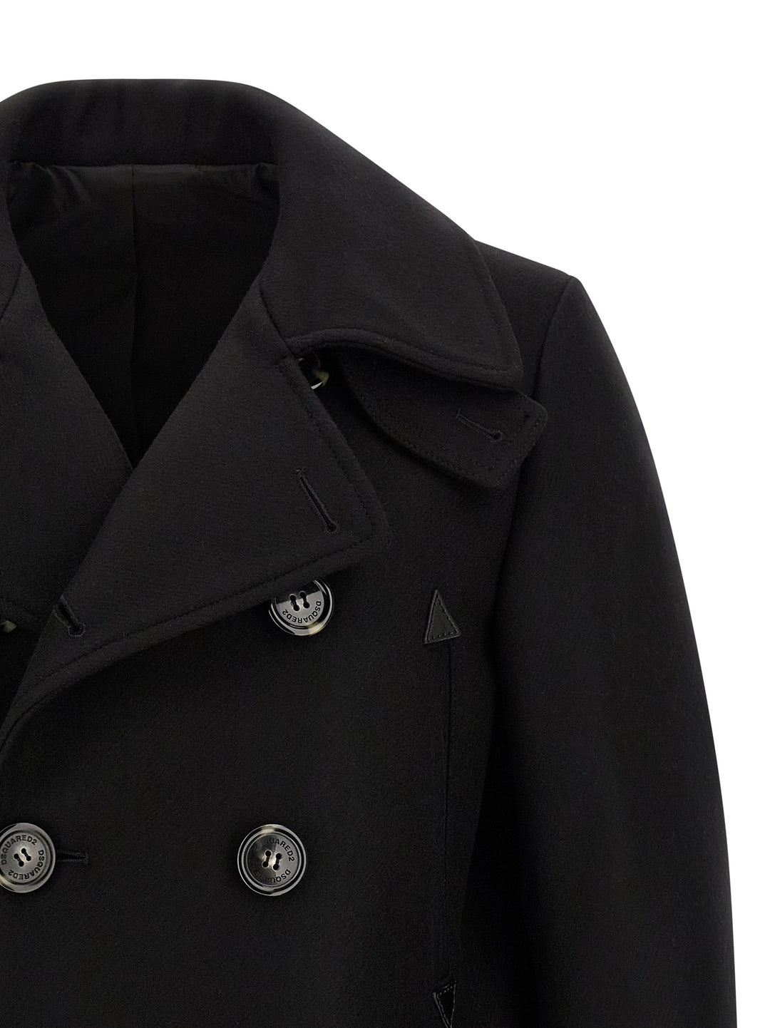 Dsquared2 Double-Breasted Coat Trench e Impermeabili - Nero | ed663b6e89f531c47819088823f921e9a2b6b7fe