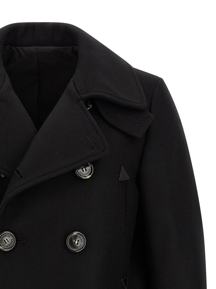 Dsquared2 Double-Breasted Coat Trench e Impermeabili - Nero | ed663b6e89f531c47819088823f921e9a2b6b7fe
