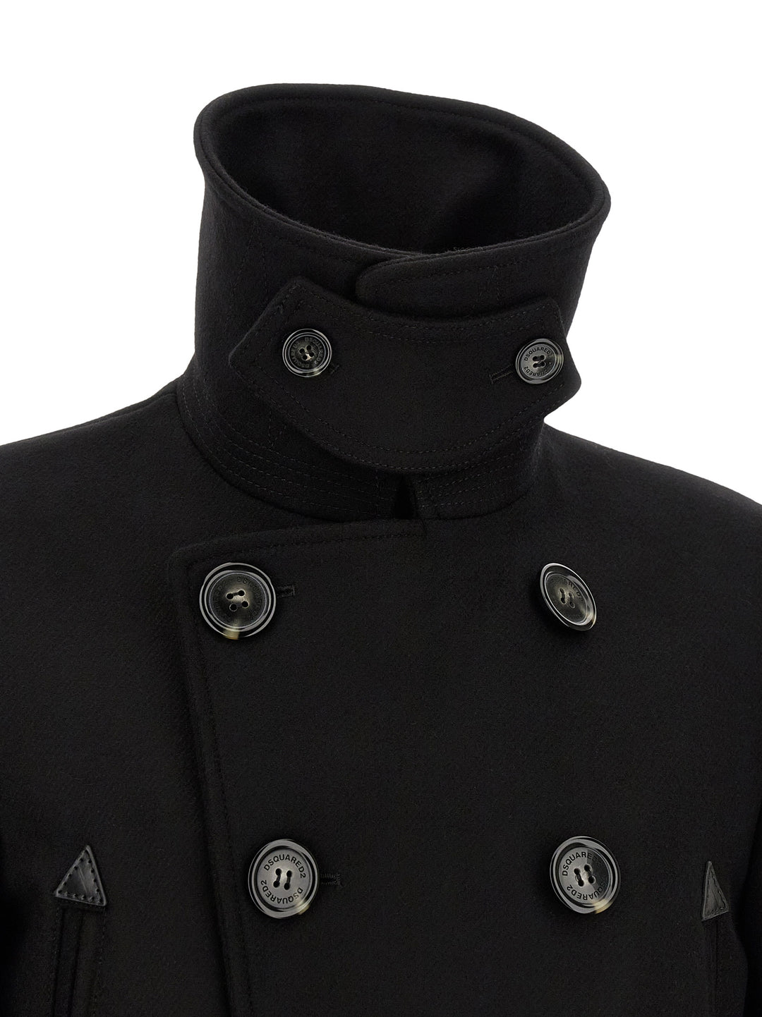 Dsquared2 Double-Breasted Coat Trench e Impermeabili - Nero | 3ea94d41db80aab1e33c3189df32a3556e0eecc2