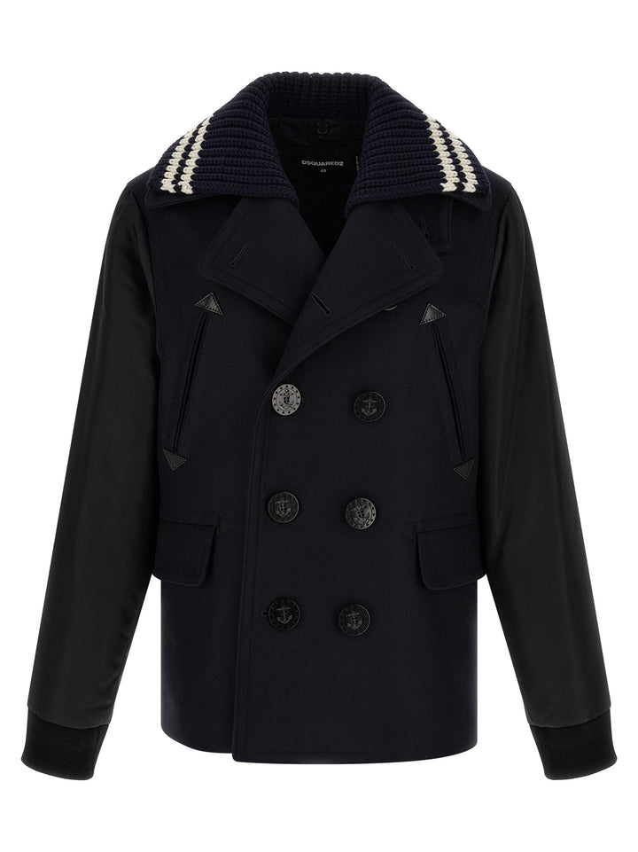 Dsquared2 Hybrid Peacoat Trench e Impermeabili - Blu | d582e31c3ff087a7f2ce43b5f23b83b1547f9cde