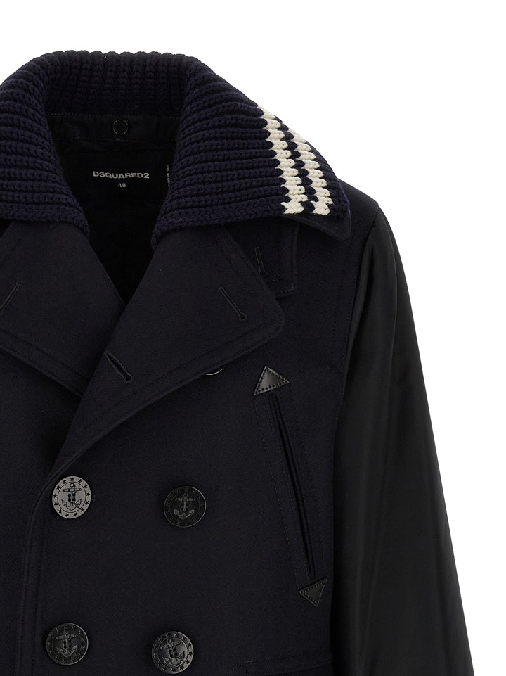 Dsquared2 Hybrid Peacoat Trench e Impermeabili - Blu | 0fd0629ed222381f88d39c845e899859fba8ae07
