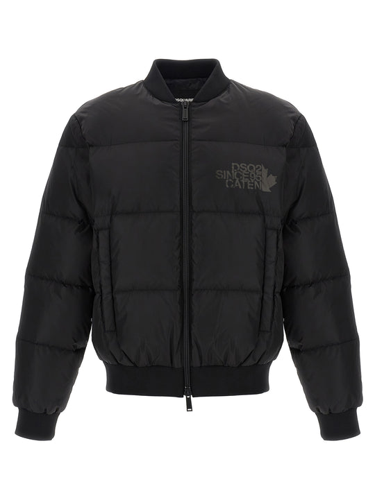 Padded Bomber Jacket Puffer Jackets Nero