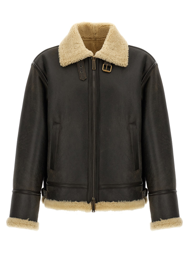 Dsquared2 Aviator Puffer Jackets - Marrone | ed8224becac0cf3552ce1b1bb711531e6a0128dc