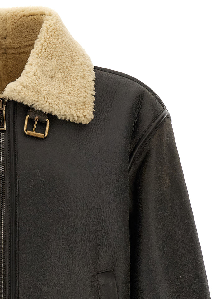 Dsquared2 Aviator Puffer Jackets - Marrone | 499ca1c5ce029fd6e94f55ae9992b9e7e0240f9a
