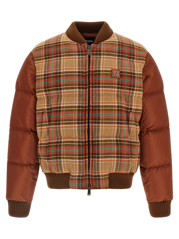 D2 Upside Down Puffer Jackets Marrone