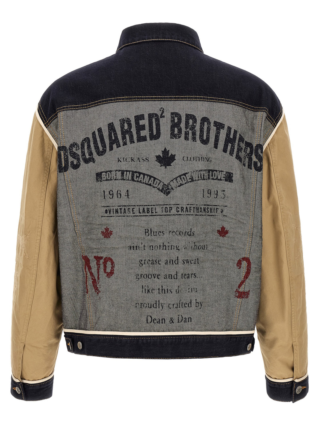 Dsquared2 Two-Material Denim Jacket Puffer Jackets - Beige | da1b9358763f75b1fcc052379509d22da5395a62
