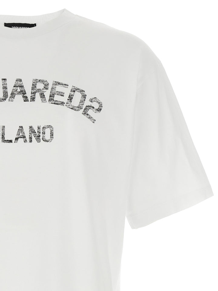 Dsquared2 Loose Fit T shirt - Bianco | dff55e961b4d0b6ce9d2ebd1fdb612f5ee403315