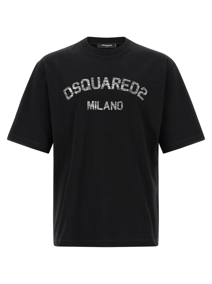 Dsquared2 Faded Milano T shirt - Nero | f93a1909ef63507cc1f5260bcd6795053e343438