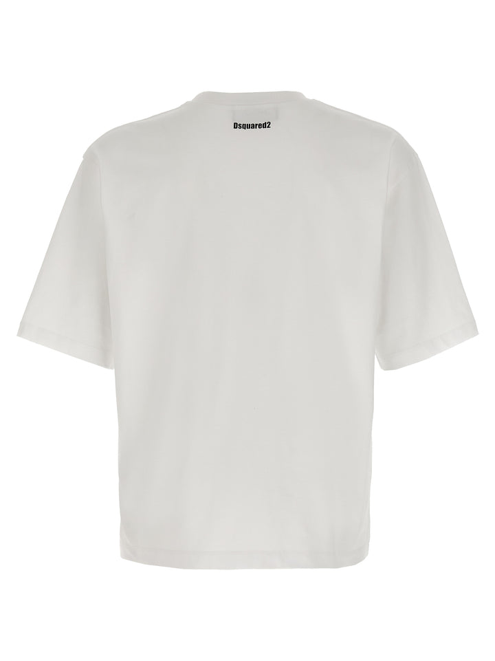 Dsquared2 Printed T shirt - Bianco/Nero | 6b04a90f05c5c8fe3154f26283b118ddfefe5d03