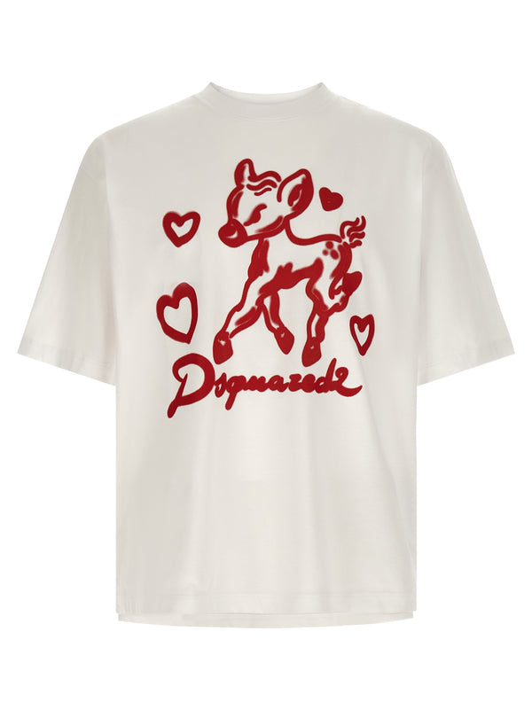 Printed T Shirt Rosso