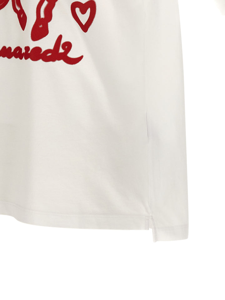 Dsquared2 Printed T shirt - Rosso | b2875a988b8541eb7239f0a5cd4de659d5f223a3