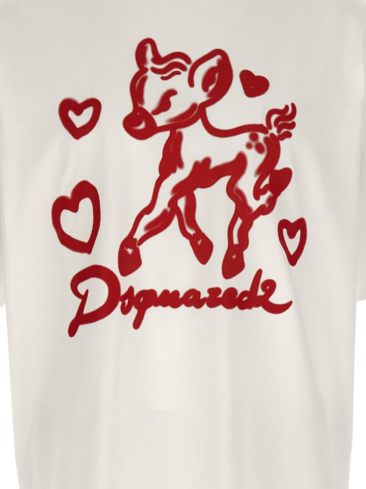 Dsquared2 Printed T shirt - Rosso | 6a8717f7ed11e28edaaaa8f8ba0fa407b86fb551