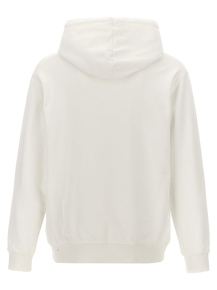 Dsquared2 Logo Print Hoodie Felpe - Bianco/Nero | 26cb114fbb9e047d8711d332a0cb54b065a3440e