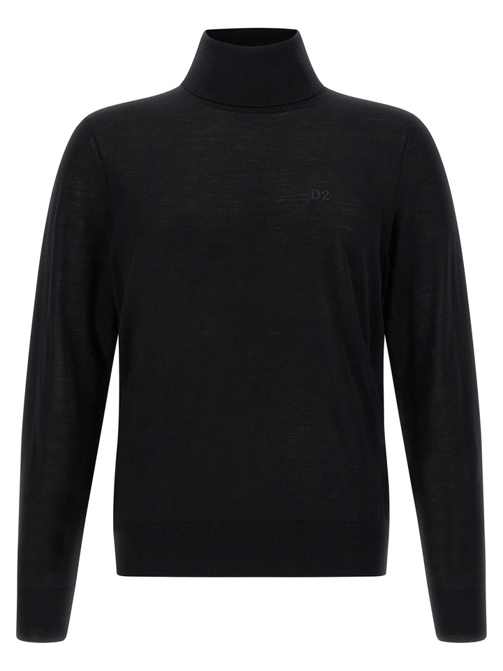 Dsquared2 Wool Turtleneck Sweater Maglioni - Nero | 881a5d24915ce4d5f24bffe1375d7f5f72e0ae1b
