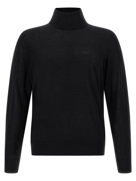 Wool Turtleneck Sweater Maglioni Nero