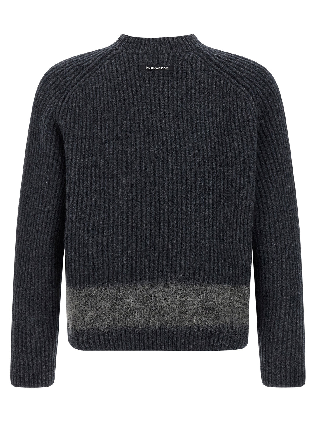 Dsquared2 Carded Wool Insert Sweater Maglioni - Grigio | 1f6f9d12cc215383399383184319950edfb62794