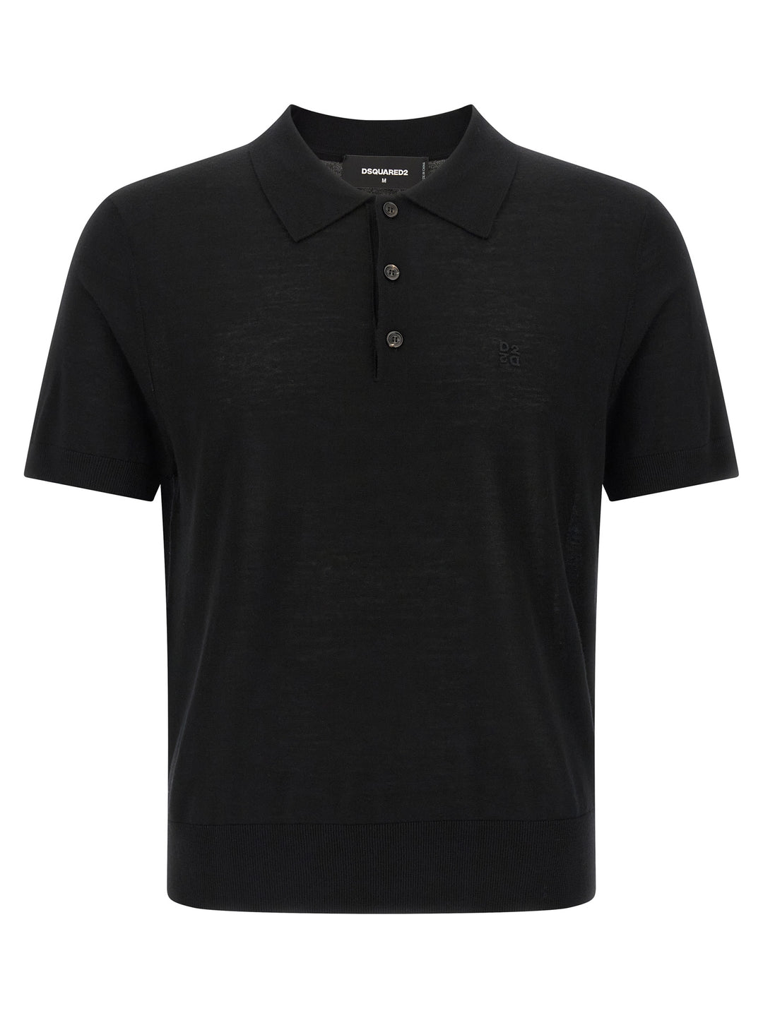 Dsquared2 Wool  Shirt Polo - Nero | dad4f362f59c75b3c07b07e41680463c2e9be15f