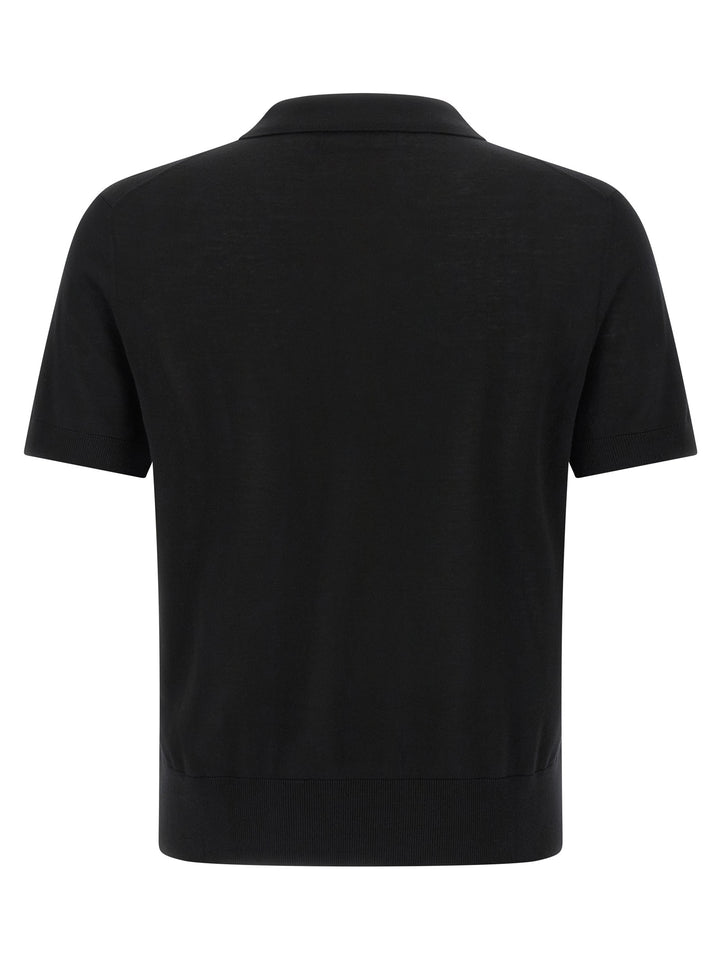 Dsquared2 Wool  Shirt Polo - Nero | 7ac488b1e86e03777af125a5cc2eeba781f2e9e2
