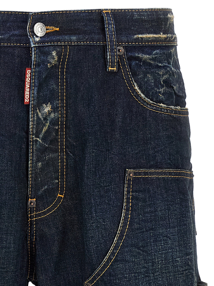 Dsquared2 Loose Carpenter Jeans - Blu | 98d21c60b06892bf08bf8170e3df0fc19badc8f1