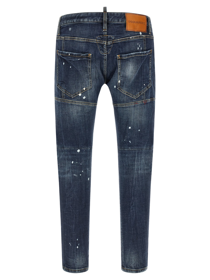 Dsquared2 Tidy Biker Jeans - Blu | 15e57a7becaa366478a42cf2f6b8ca28954887f0