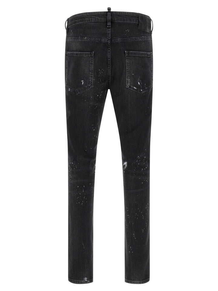 Dsquared2 Splatter Paint Jeans - Nero | f3a07a9b59dd406670b25a8881a1d020ec625ccf