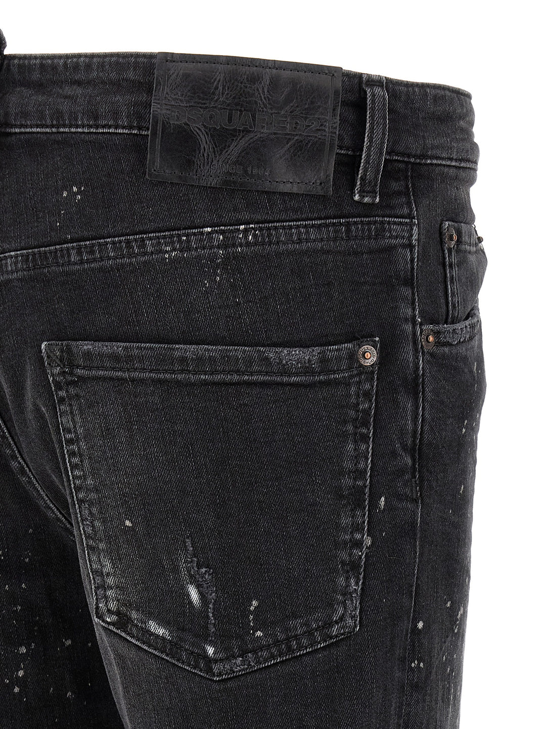 Dsquared2 Splatter Paint Jeans - Nero | 37c5d8d22b7781b7a7e3bb738d28e732fa0bdb01