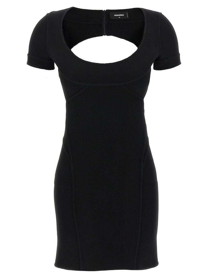 Dsquared2 Bodycon Cut Out Abiti - Nero | 58d4a7b0c9dad8edacbebf11cd3c9439fb935d4b
