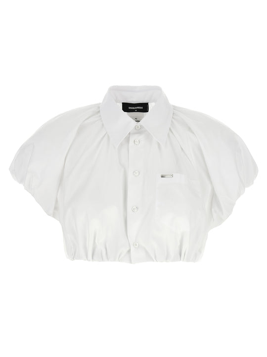 Cropped Shirt Camicie Bianco