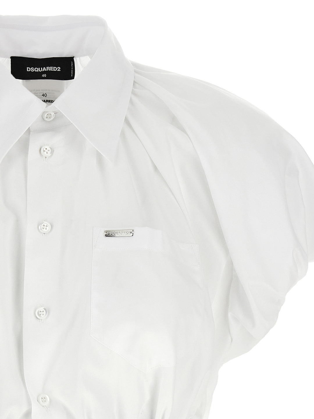 Dsquared2 Cropped Shirt Camicie - Bianco | 3309cf34470eaadc84d5d6f5b8771a9abae750b4