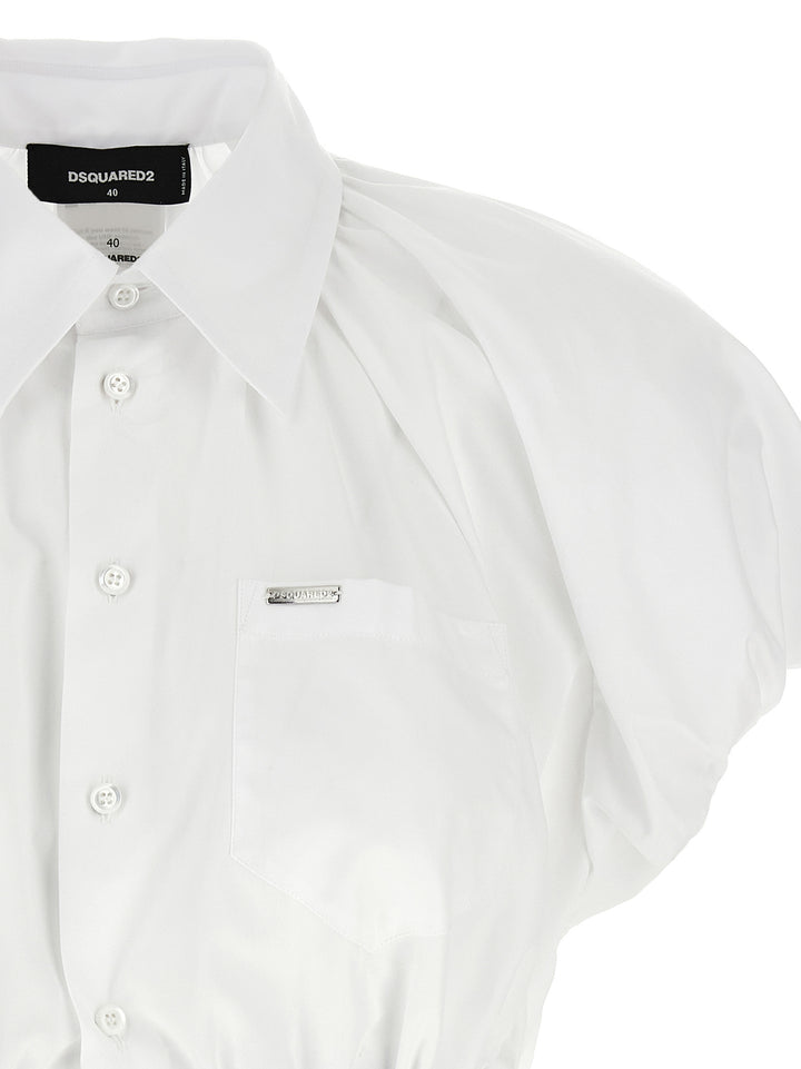 Dsquared2 Cropped Shirt Camicie - Bianco | 3309cf34470eaadc84d5d6f5b8771a9abae750b4