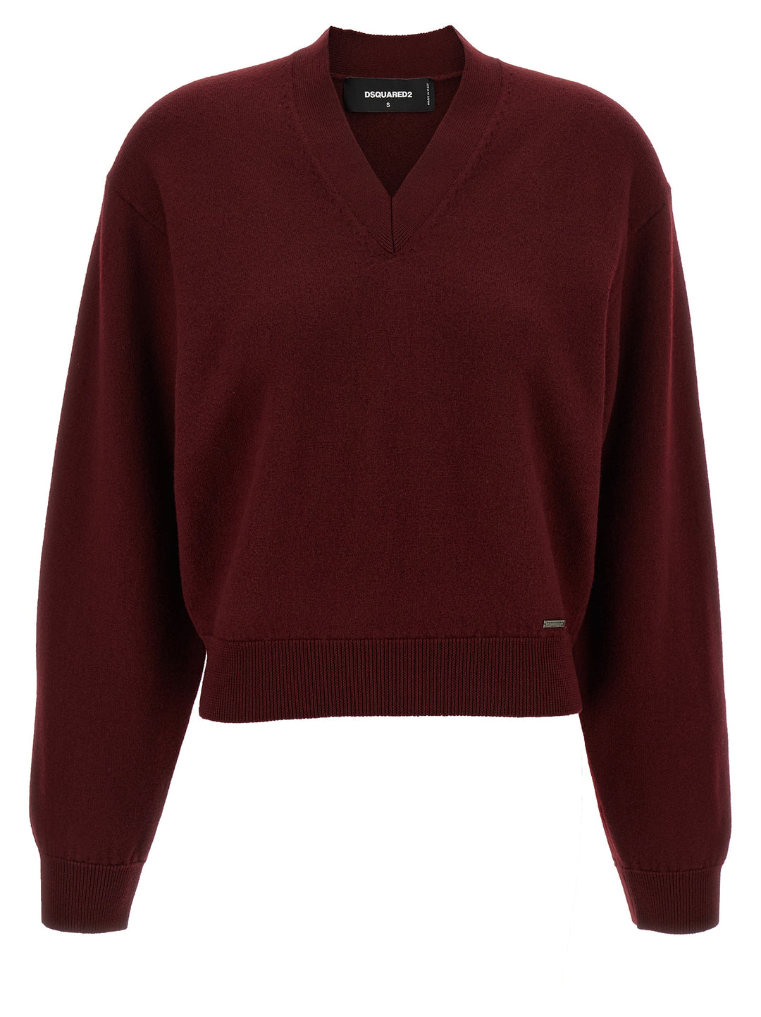 Dsquared2 Cropped Sweater Maglioni - Bordeaux | 62fa66761bcec1d585017e6121fff2ef09eda100