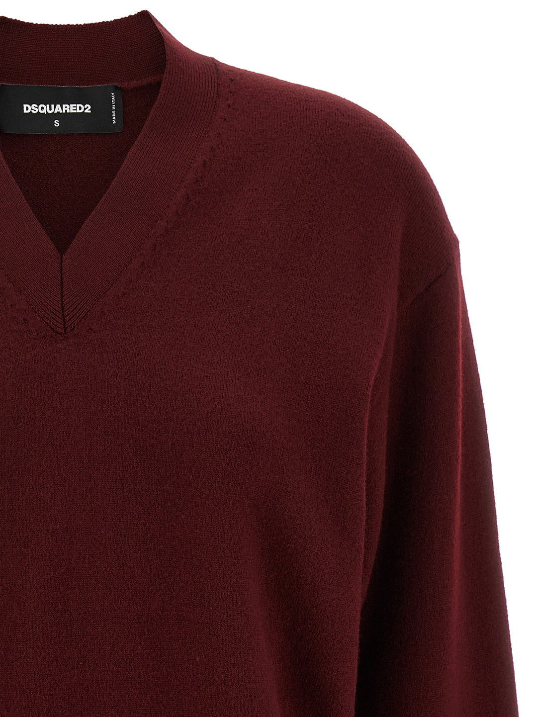 Dsquared2 Cropped Sweater Maglioni - Bordeaux | fda696ed41e8f1318d7b5bf04d0d19b1600dfb04