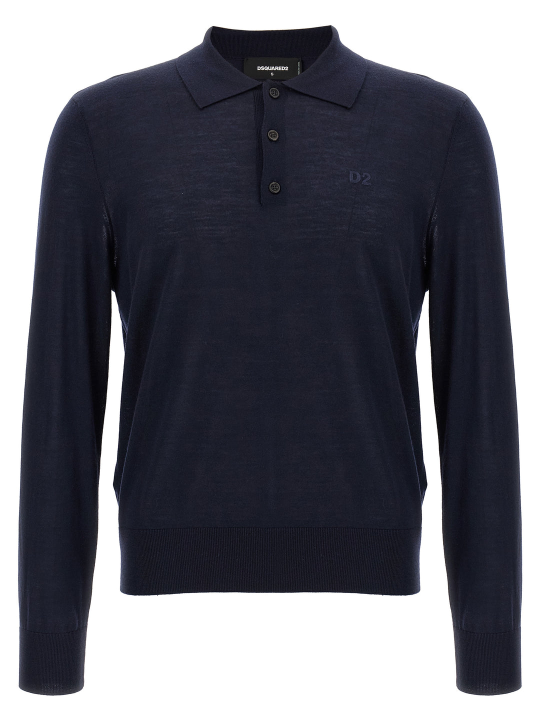 Dsquared2 Logo Embroidery  Shirt Polo - Blu | c370894539025353447e3e99665c51a87e541e7c